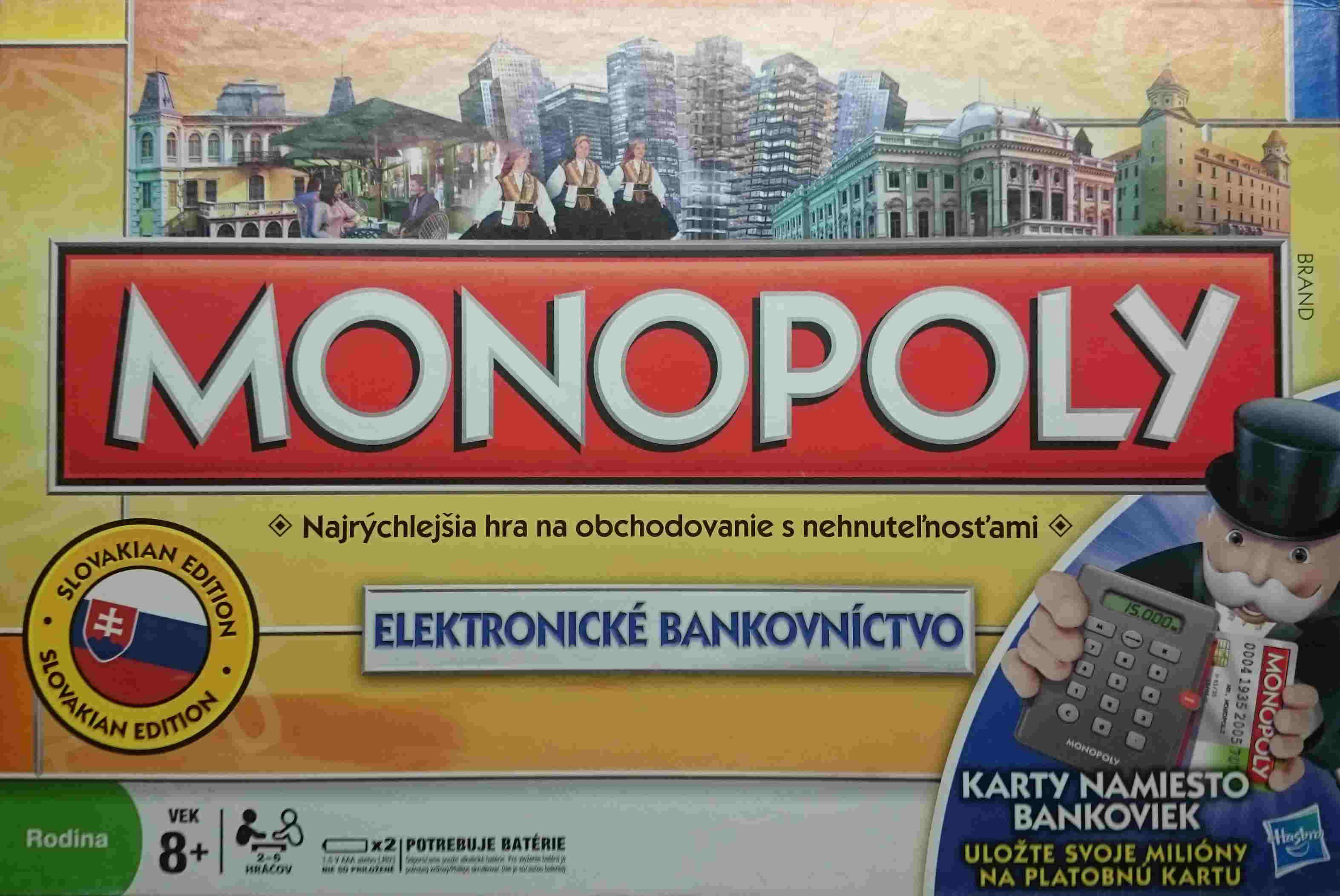 Monopoly elektronické bankovníctvo